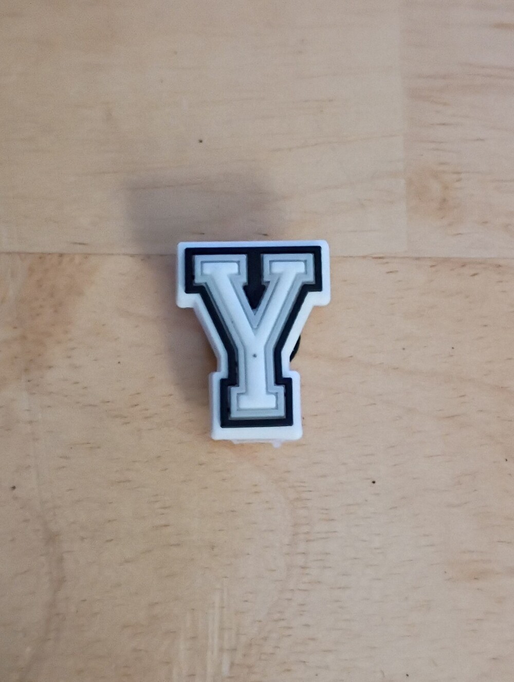 10 for $10 Jibbitz Croc Charms - Letter Y Black, White, Block - New Shoe Charm